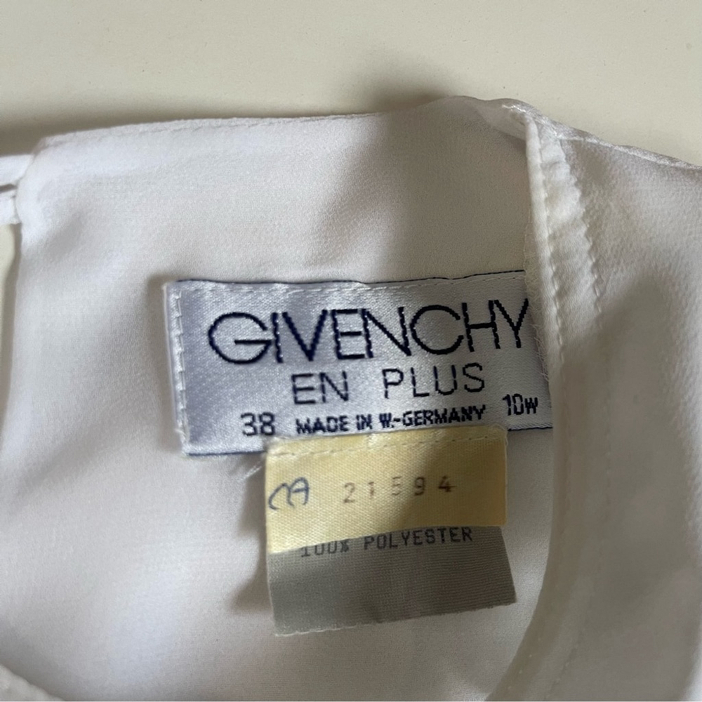 Givenchy Vintage White Sheer Sequinned Top FR 38/US M - Picture 5 of 6